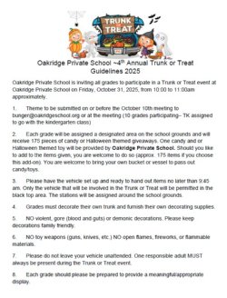 trunk or treat guidelines
